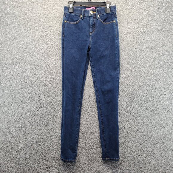 Lilly Pulitzer Super Skinny Jeans Size 00 Ankle Fit - Picture 4 of 16